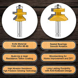 LETBUY Flooring 2 Bit Tongue and Groove Flooring Router Bit Set 1/2-Inch Shank (2 pcs) LEATBUY-TECH