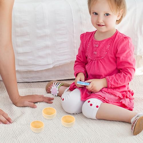 NUOBESTY Wood Unpainted Crafts Bowls Unpainted Wood Figures s s s s Miniature Wood Bowl Wooden Sorting Bowls NUOBESTY