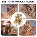 WOODEN.CITY Wood Ferris Wheel Building Kit 3D Puzzles - Discover Ferris Wheel Decor 3D Wooden Puzzles for Adults - Ferris Wheel Desk Wooden Models WOODEN.CITY