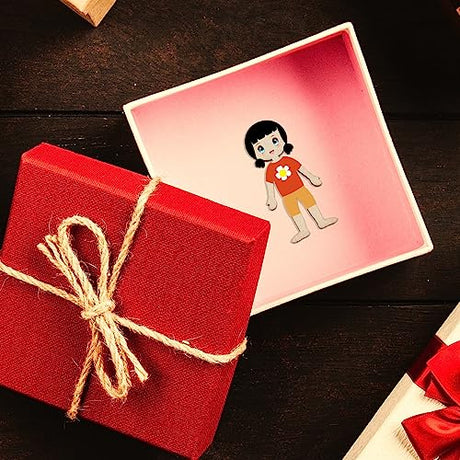 Wooden Boy Girl Cutout 50pcs Wood Female Shapes Unfinished Wooden Cutout Blank Wooden Slices for DIY Painting Staining Burning Crafts Projects DIY HOMSFOU