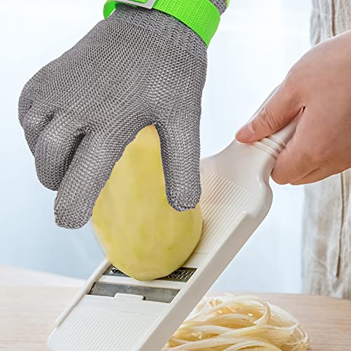 Aillary Level 9 Cut Resistant Kitchen Glove,Food Grade,Machine Washable,Stainless Stell Wire Metal Mesh Safety Work Glove for Mandolin,Meat - WoodArtSupply