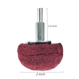 5PCS Non Woven Abrasive Buffing Wheels Polishing Wheel Drill Attachment Set, 2 Inch Scouring Pads Abrasive Mushroom Wheel Polishing Wheel with 1/4" Banmo Abrasive