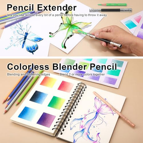 KALOUR Macaron Pastel Colored Pencils,Set of 72 Colors,Artists Soft Core,Ideal for Drawing Sketching Shading,Coloring Pencils for Adults Kids KALOUR