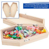 STOBOK Coffin Decor 1pc Coffin Box Candy Storage Box Halloween Wooden Coffin Case Jewelry Organizer Coffin Shape Box for Party Supplie Gift Box STOBOK