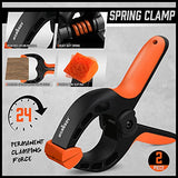 HORUSDY 8-Pack Bar Clamps for Woodworking, 12" and 6" Bar Clamps, Wood Working Clamps Sets, Quick Clamps F Clamp with 150 LBS Load Limit (8-Pack Wood HORUSDY