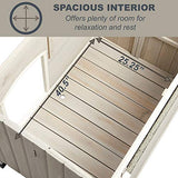 Midwest Homes for Pets Eilio Folding Outdoor Wood Dog House, No Tools Required for Assembly | Dog House Ideal for Large Dog Breeds, Beige (12EWDH-L) MidWest Homes for Pets