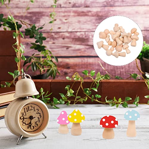 SEWACC 18 Pcs Wooden Mushrooms Unfinished Wood Mushroom Various Sizes Smooth Mushroom Decor Mini Mushrooms for Arts and Crafts Projects Decoration - WoodArtSupply