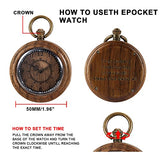 Tiong to My Husband Gifts Personalized Engraved Wood Pocket Watch for Men Husband Anniversary Christmas Birthday Wooden Quartz Pocket Watch Best Tiong