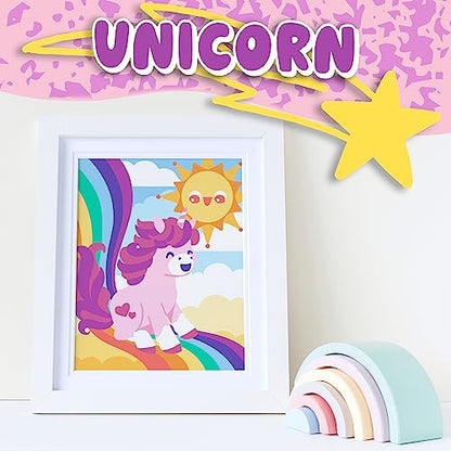 Astrakuma Studio Paint by Numbers for Kids Ages 8-12 - Unicorn Painting by Number Kit Canvases, Easy Pre Drawn Canvas Boards Set for Children and - WoodArtSupply