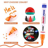 Permanent Paint Markers, Waterproof Oil Based Medium Tip, Quick Drying Pen for Metal Rock Painting Mugs Fabric Canvas Clothes Wood Plastic Marking Craiiby