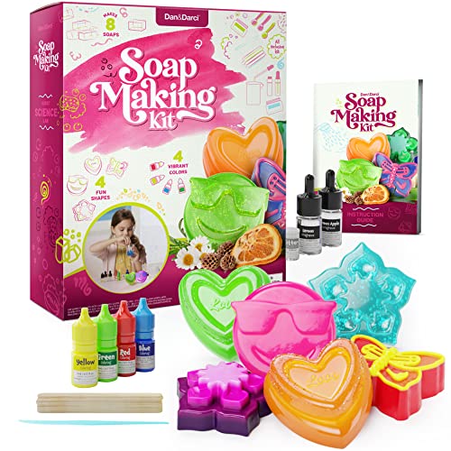 Dan&Darci Soap Making Kit for Kids - Crafts Science Toys - Birthday Gifts for Girls and Boys Age 6-12 Years Old Girl DIY - Best Educational Activity