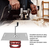 Router Lift, Standard Design Firm Fixing Aluminum Alloy Stainless Steel Universal Router Table Lfit Manual Lifting for DIY (Silver) TOPINCN