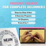 Crochet Kit for Beginners, Unicon Crochet Kits for Kids and Adults Include Rainbow Yarn, Videos Tutorials, Eyes, and Crochet Hook - Crochet Animal HEJIN