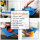 BTaT- Trivets for Hot Pots and Pans, 2 Pack, Trivets, Silicone Trivet, Hot Plate Holder, Trivets for Hot Dishes, Hot Pot Holder, Silicone Trivet Mat, Brew To A Tea