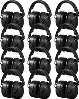 Copkim 12 Pcs Hearing Protection Ear Muffs NRR 28dB Noise Reduction Headphones Shooting Ear Protection Earmuffs(Black) Copkim