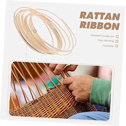 Outanaya 1 Roll Rattan Weave Material Woven Chair Weaving Kit Rattan Furniture Webbing Basket Wicker Furniture Repair Kit Chair Cane for DIY Rattan