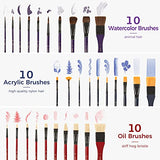 VISWIN 148 Pcs Super Deluxe Painting Kit with Tabletop & Field Easel, 96 Oil, Watercolor & Acrylic Paint Set, Canvas, Paintbrush, Palette, VISWIN