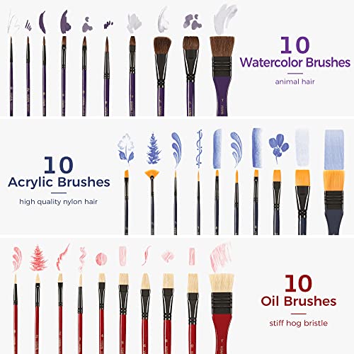 VISWIN All-in-One Artist Painting Set, 147 Pcs Professional Painting Kit with French Easel, 96 Oil, Watercolor & Acrylic Paint Set, Canvas, VISWIN