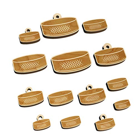 Detailed Ice Hockey Puck Sport Mini Wood Shape Charms Jewelry DIY Craft - 20mm (15pcs) - No Hole Sniggle Sloth