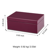 Voova Wooden Jewelry Box Organizer for Women Teen Girls, Luxury Piano Paint Wood Jewelry Case with Mirror, Large Jewellery Storage Boxes Display Voova