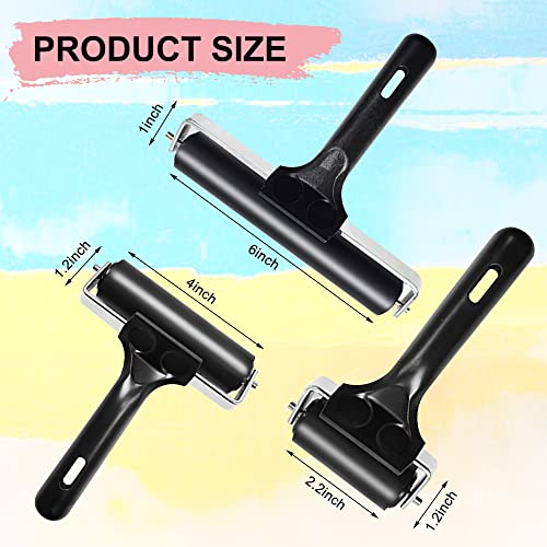 4-Inch Rubber Brayer Roller for Printmaking, Manual Roller Tool for Printmaking/Wallpaper/Gluing Application/Painting/Craft ATB