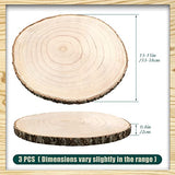ZYNERY 3 Pcs Wood Slices for Centerpieces 13-15 Inches, Unfinished Wood Rounds Rustic Wedding Decor, Natural Paulownia Wood Centerpieces for Tables, ZYNERY
