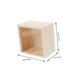 NOLITOY Box Storage Wooden Box Earring Desk Topper Tip Jar Desk Tray Party Gifts Supplies Wooden Tea Organizer Wooden Crates Unfinished Wooden Tray NOLITOY