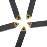 findmall 5Pcs 3/8 Inch Indexable Carbide Lathe Turning Tool Holder Metal Lathe Tools Inserts Bits with TCMT110204 Carbide Inserts findmall