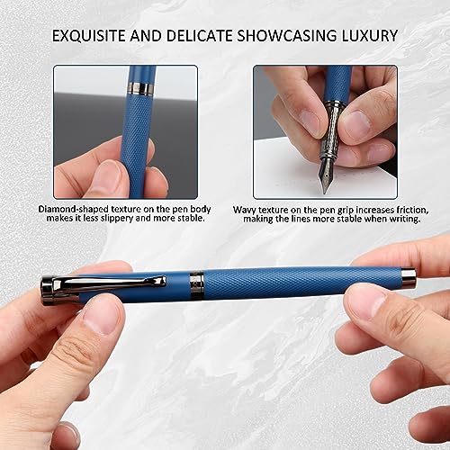 BOCIYER Luxury Fountain Pen Set,Ink Pen for Smooth Writing,Medium Nib,Includes 10 Ink Cartridges&Ink Converter,Best Pen Gift Case for Men & - WoodArtSupply