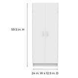 ClosetMaid Pantry Cabinet Cupboard with 2 Doors, Adjustable Shelves, Standing, Storage for Kitchen, Laundry or Utility Room, White ClosetMaid