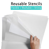 EGOSKY 12Pcs 7mil Blank Stencil Sheets, 12 x 12 inch Mylar Template Stencil Material for Cricut & Silhouette Machines EGOSKY