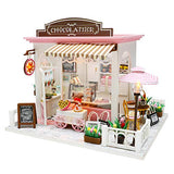 Spilay Dollhouse Miniature with Furniture,DIY Dollhouse Kit Mini Handmade Crafts with Dust Cover and Music Box,1:24 Scale Creative Room Birthday for Spilay