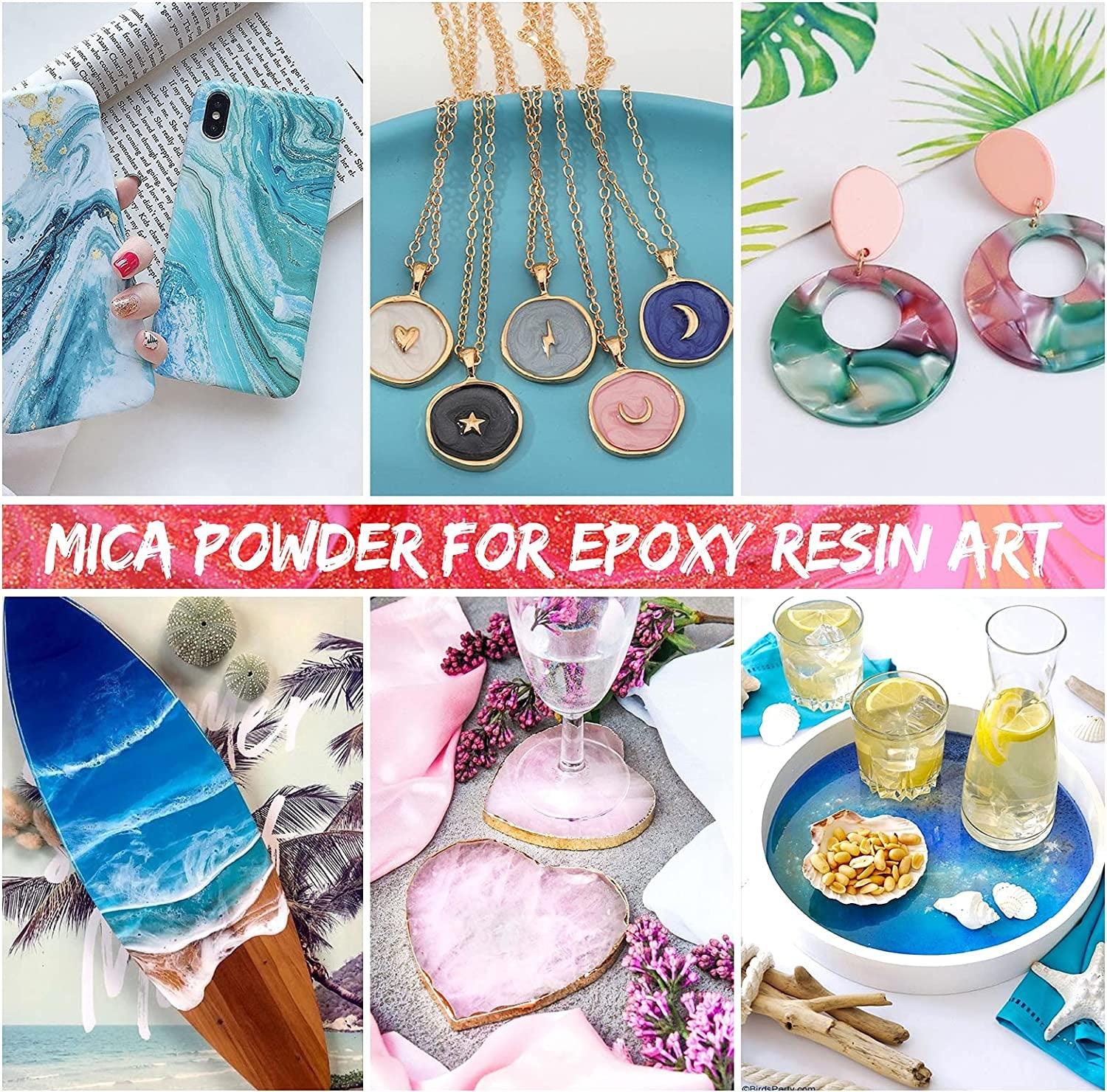 Mica Powder for Epoxy Resin 130G - 26 Colors Shimmery Pigment Powder - Easy to Mix & Natural for Soap Making, Lip Gloss, Bath Bombs WoodArtSupply