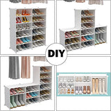 MAGINELS Shoe Rack Organizer 72 Pairs Shoe Cabinet Storage,Shoes Shelves for Living Room Bedroom Hallway, White MAGINELS