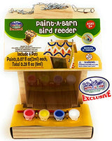 Mɑtty's Toy Stop Paint Your Own Deluxe Large 9" Wooden Bird Feeder (Includes 4 Paints & 1 Brush) Mɑtty's Toy Stop