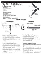 Penn State Industries BS25X 2-in-1 Bottle Opener & Corkscrew Combo Kit Woodturning Project (1pack) Penn State Industries