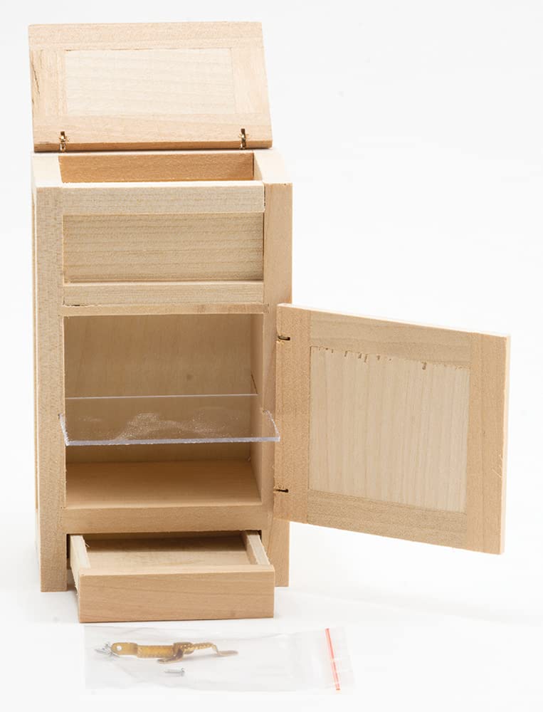 Dollhouse Miniature Unfinished Ice Box with Drip Pan Classics by Handley