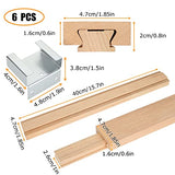 DAJAVE 6PCS 16 Inch Wood Drawer Slides with Metal Slide Glides, Classic Traditional Wood Center Guide Track Mount Drawer Glides Rails Replacement DAJAVE