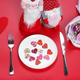 Yookat 45 Pieces Unfinished Wood Hearts for Crafts Wooden Heart Embellishments Wooden Ornaments Unfinished Hearts for Valentine's Day and Wedding Yookat