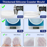 6 PCS Thickened Coaster Resin Molds, Coaster Silicone Molds for Epoxy Resin, Coaster Molds for Resin Casting, Epoxy Resin Molds for DIY Resin Sjubaopen