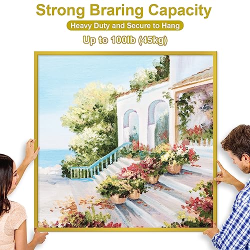 MAPVOLUT 88Pcs Picture Hanging Wire Kit, Christmas Decorations 50 Feet Heavy Duty Wire Picture Hanging for Photo Mirror Frame, up to 110lbs, Included - WoodArtSupply