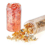 Gold Flakes for Resin, Shynek 3 Grams Gold Foil Flakes Imitation Metallic Leaf Flakes for Resin Jewelry Making, Nails, Painting, Crafts, Slime (Gold, shynek