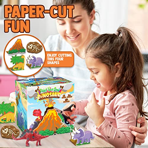 FUNZBO Dinosaur Painting Kit - Dinosaur Toys for Kids 3, 4, 5, 6, 7,8 9 Years Old, Christmas Gifts for Kids, Painting Set for Kids, Art Set for Kids - WoodArtSupply