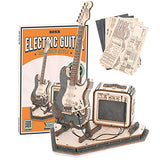 ROKR Toy Guitar DIY Kit,STEM Projects for Kids 8-12,Model Kits for Adults,3D Wooden Puzzles for Adults and Kids ROKR