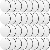 Round Sublimation Ornaments 2 Inch Christmas Blank Ornaments Wooden Hardboard Ornament Christmas Tree Round Hanging Ornaments for DIY Handicrafts Jetec