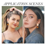 Craftdady 16 Pairs Unfinished Wood Stud Earring Posts Findings Heart Teardrop Leaf Wooden Earring Blanks Earring Making Supplies with Earring Backs Craftdady