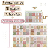 Mr. Pen- Bible Tabs, 75 Tabs, Boho Theme, Laminated Bible Tabs for Women and Men, Bible Tabs for Study Bible, Bible Index Tabs, Bible Book Tabs, Mr. Pen