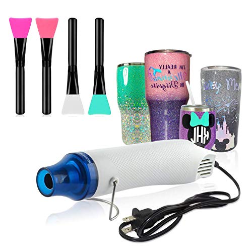 5PCS Bubble Buster Tool for Making Epoxy Glitter Tumblers, Protable Heat Gun for DIY Acrylic Resin Cups Tumblers to Remove Air Bubbles,4Pcs Magic NAIVE BLUE