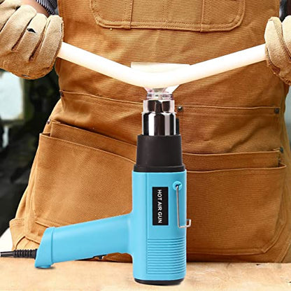 LDK Heat Gun 1200W 140℉~932℉ (60℃-500℃) Heavy Duty Hot Air Gun Kit Variable Temperature Control with 2 Temperature Settings 2 Nozzles for Crafts, Shrink Wrapping, Candle Making, Epoxy Resin