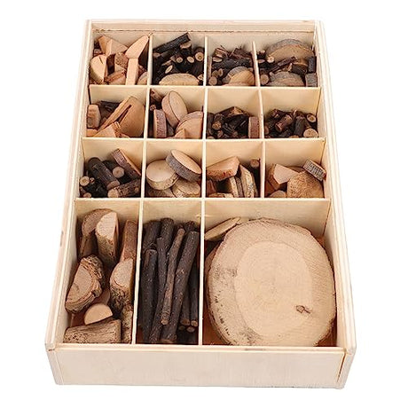 EXCEART 1 Set Wood Chip Set Kid Craft Kit Kids Craft Kit DIY Wood Slice Kit Wood Materials Wedding Decoration Natural Wood Slices Unfinished Rustic EXCEART